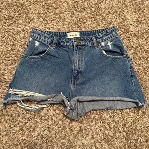 ROLLA'S Blue Jean Shorts Classic Cut-Off Style